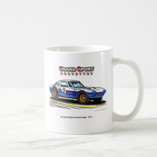 1963 Roger Penske Coupe racing Grand Sport Coffee Mug (Right)