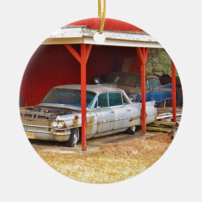 1963 Silver Sadan deville Ceramic Ornament (Front)