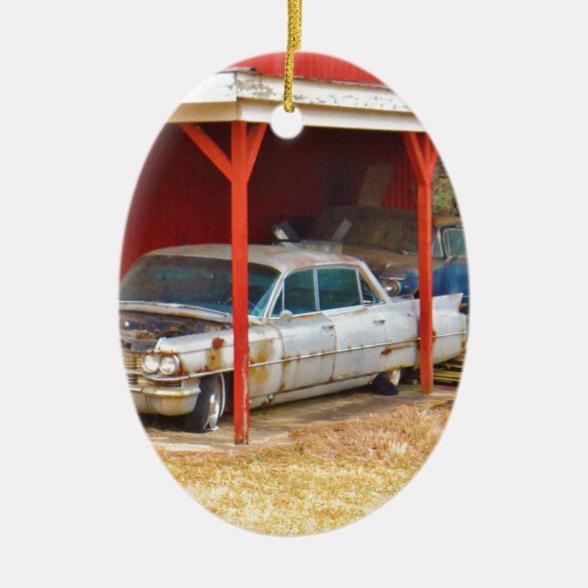 1963 Silver Sadan deville Ceramic Ornament (Front)