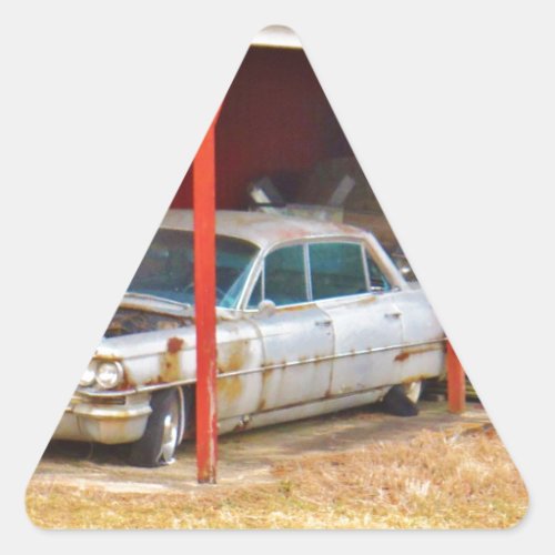 1963 Silver Sadan deville Triangle Sticker