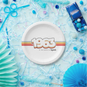 1963 The birth of legends Paper Plates