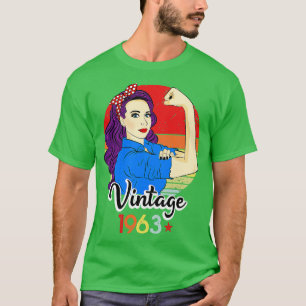 1963 Vintage 58th Birthday 58 Year Old Bday Born I T-Shirt