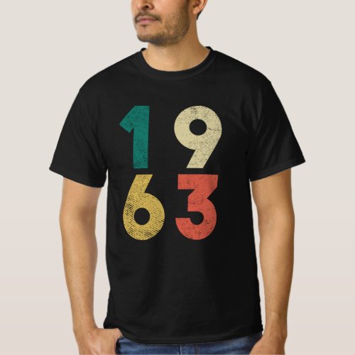 1963 Vintage Birthday Retro T_Shirt