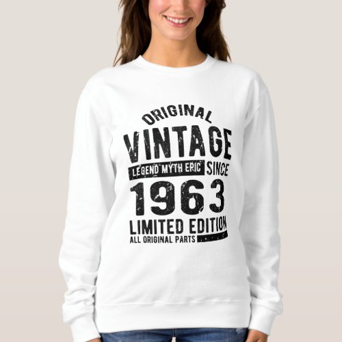 1963 Vintage Birthday Sweatshirt