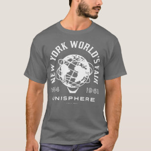 196465 New York Worlds Fair Unisphere with Years W T-Shirt
