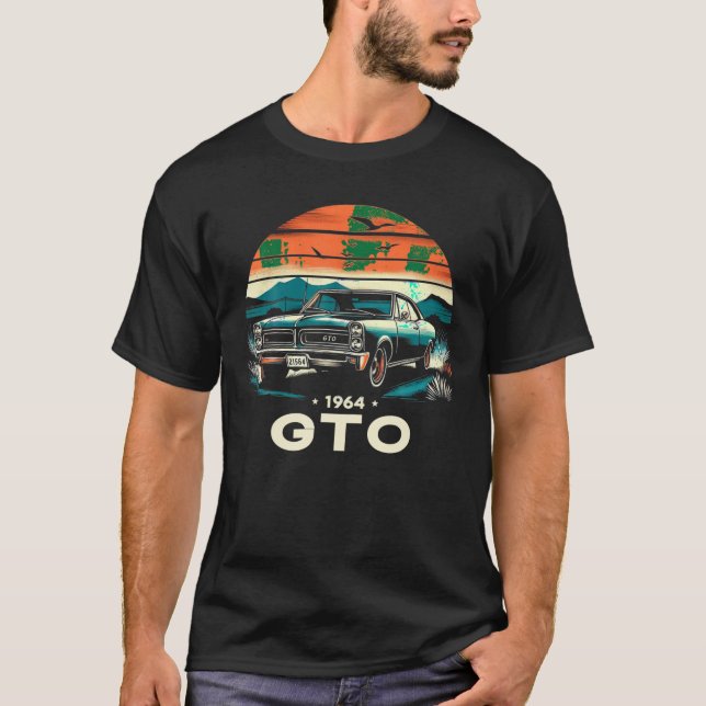 1964 64 GTO Classic Car Old School Muscle Vintage  T-Shirt (Front)