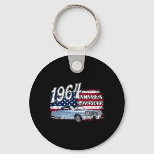 1964 64 Impala Lowrider Ss 4th Of July American  Keychain