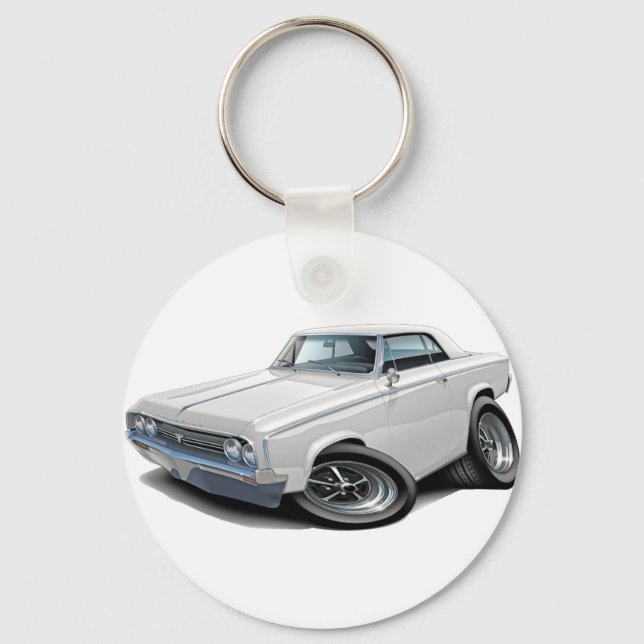 1964-65 Cutlass White Car Keychain (Front)