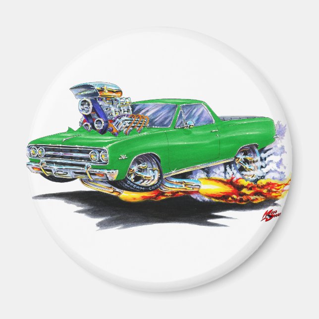 1964-65 El Camino Green Truck Magnet (Front)