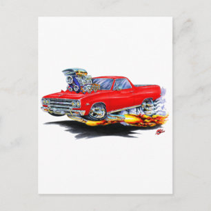 1964-65 El Camino Red Truck Postcard