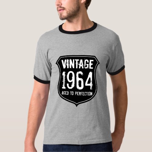 1964 Aged to perfection t shirt  50th Birthday