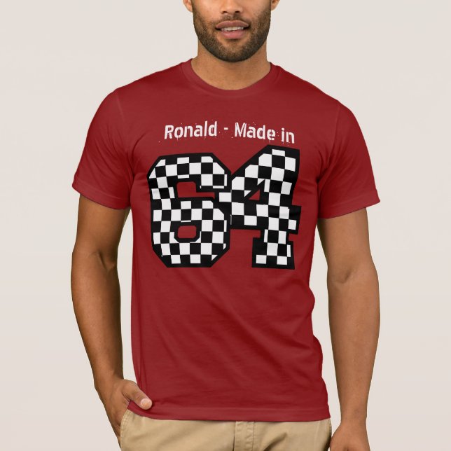 1964 Birthday 50th Year or Any Year CHECKS V05M T-Shirt (Front)