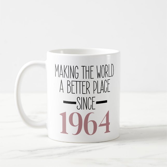 1964 Birthday 60th Years Old Gifts Women Mug (Left)