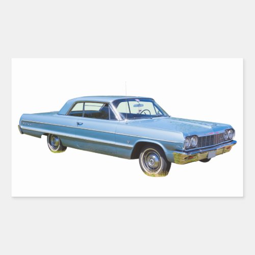 1964 Chevrolet Impala Antique Car Rectangular Sticker
