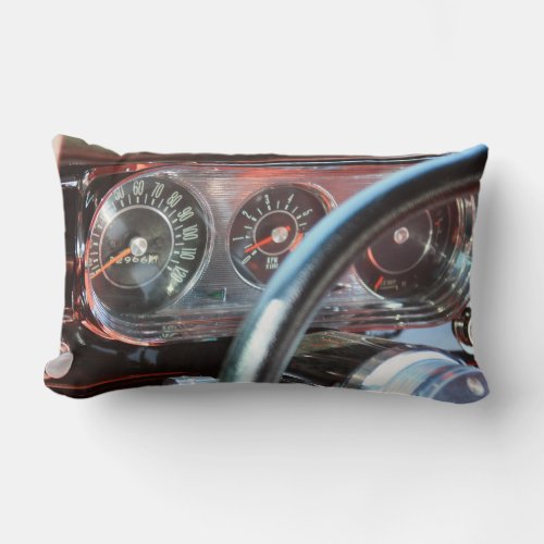 1964 Classic Car Dashboard Lumbar Pillow