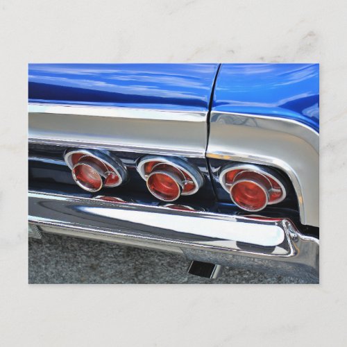 1964 Classic Car Tail Lights _ Tail Lights Postcard