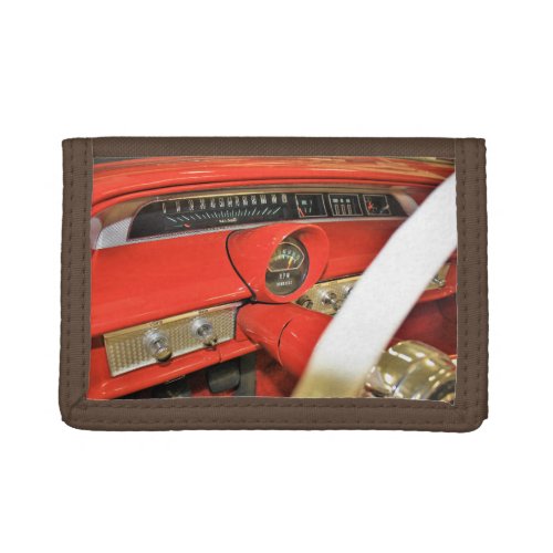 1964 Classic Sports Car Dashboard Trifold Wallet
