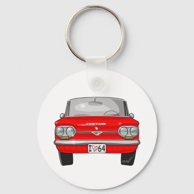 1964 Corvair Front View Keychain (Front)