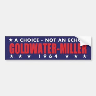 1964 Goldwater Miller Vintage Bumper Sticker