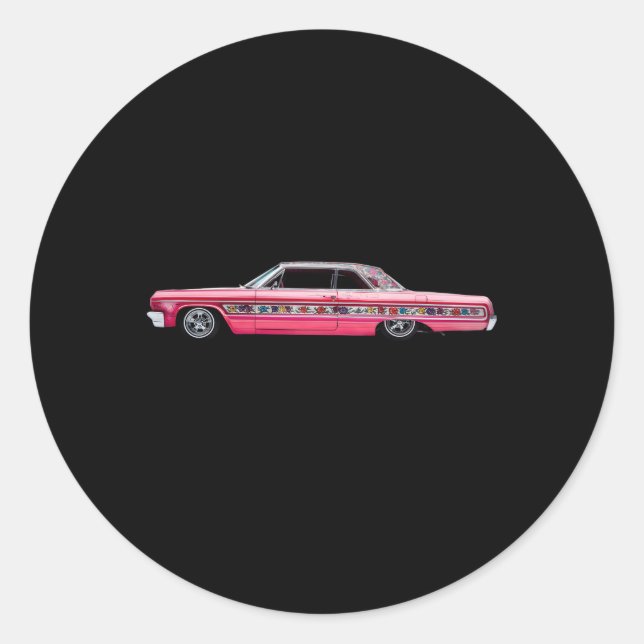 1964 Gypsy Rose Impala Low Rider Kustom Lead Sled  Classic Round Sticker (Front)