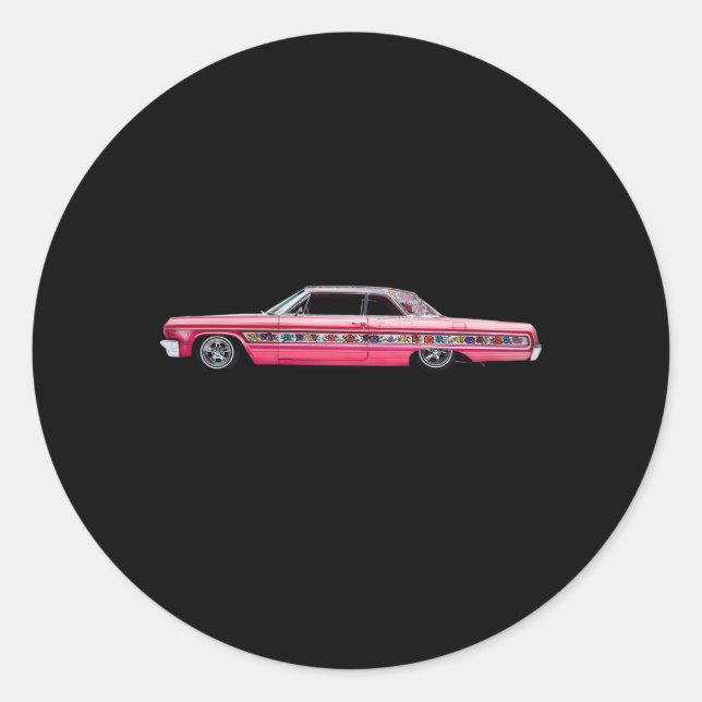 1964 Gypsy Rose Impala Low Rider Kustom Lead Sled  Classic Round Sticker (Front)