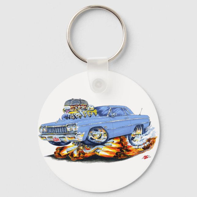1964 Impala Light Blue Car Keychain (Front)