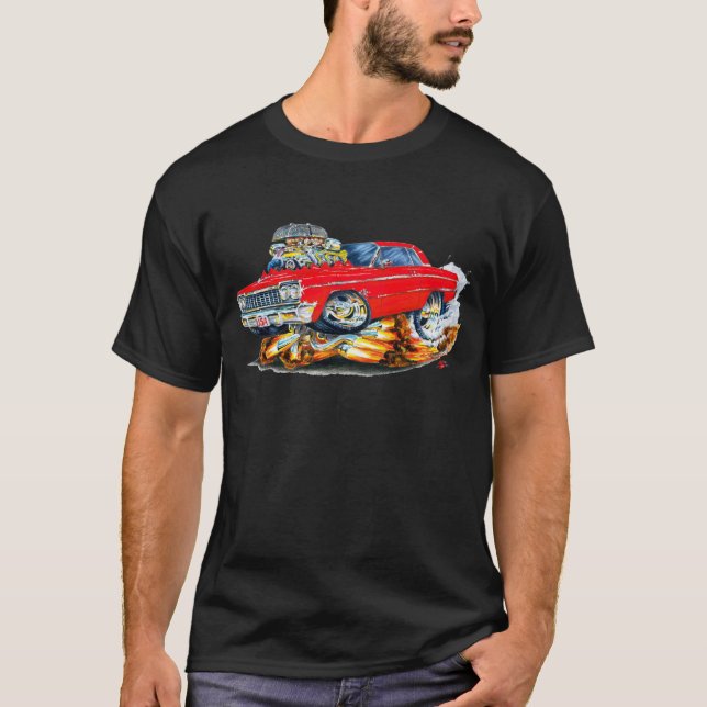 1964 Impala Red Car T-Shirt (Front)