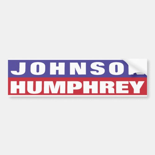 1964 Johnson Humphrey Bumper Sticker