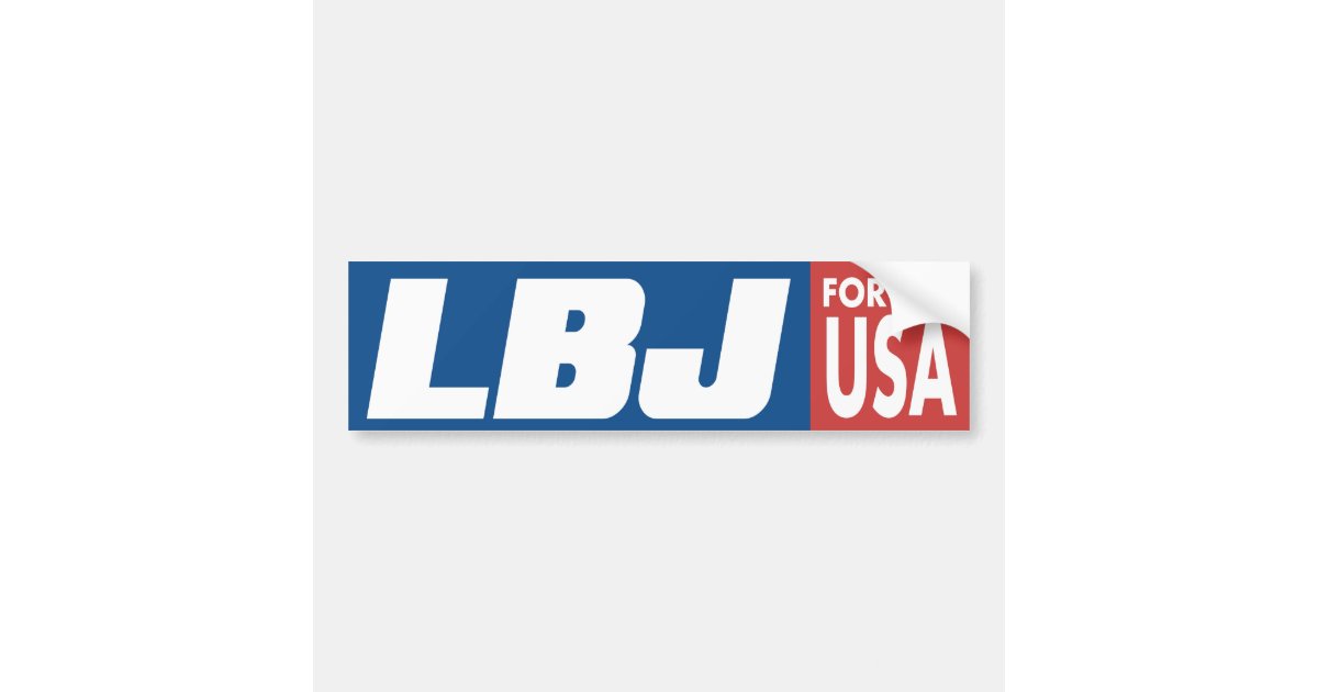 1964 LBJ Lyndon Johnson Vintage Bumper Sticker Zazzle