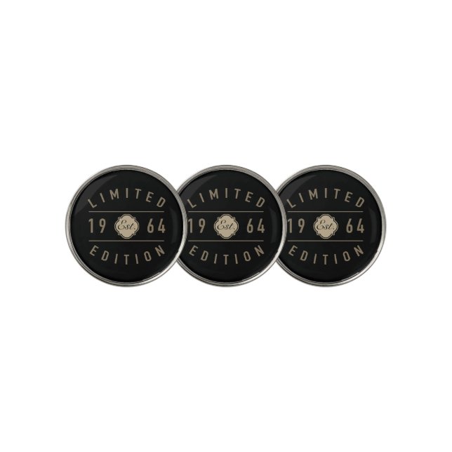 1964 Limited Edition 60th Birthday Golf Ball Marker (3 Up)