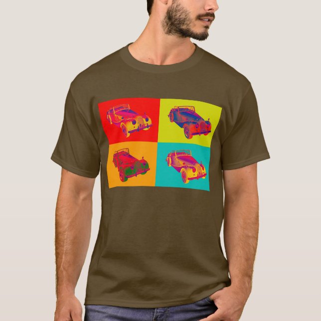1964 Morgan Plus 4 Convertible Pop Art T-Shirt (Front)