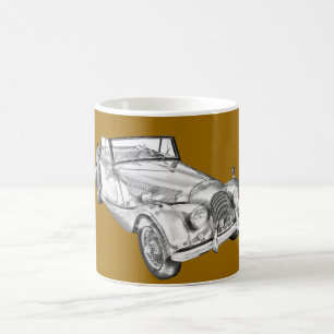 1964 Morgan Plus 4 Sports Car Illustration Coffee Mug
