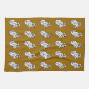 1964 Morgan Plus 4 Sports Car Illustration Towel