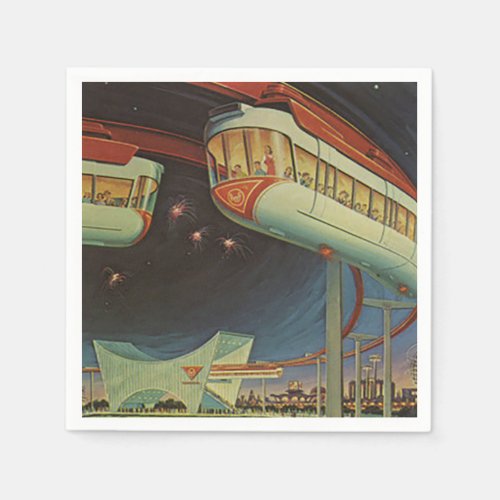 1964 New York Worlds Fair Monorail  Napkins