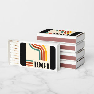 1964 Retro Stripe Vintage Poster Matchboxes