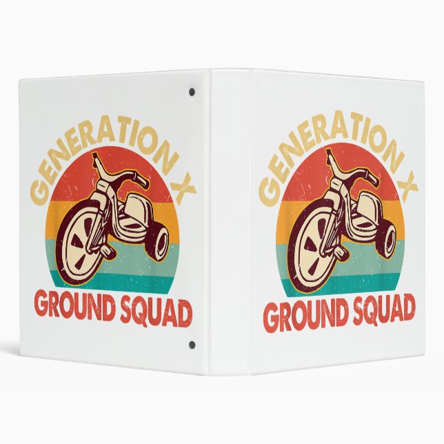1965-1980 Generation Gen X Generation X Ground Squ 3 Ring Binder (Background)