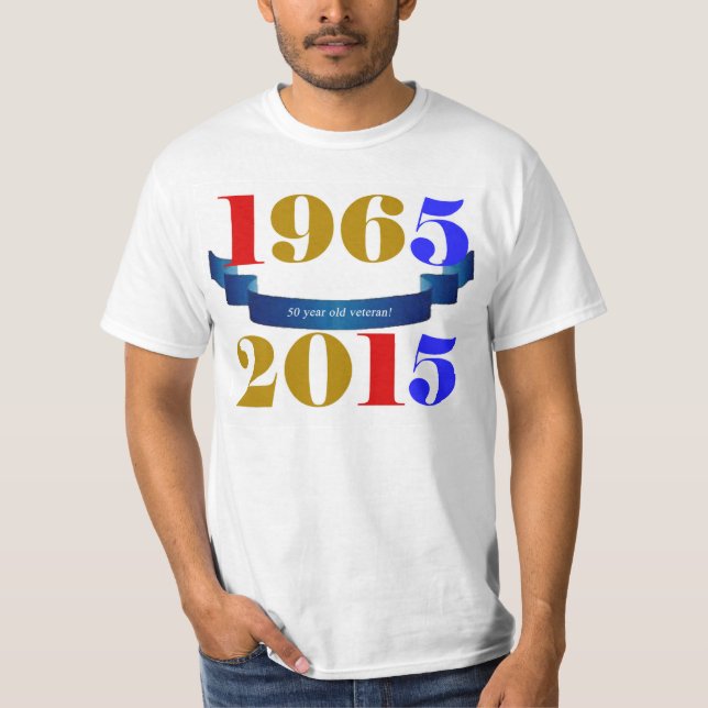 1965 - 2015 Commemorative 50 B'Day short sleeve T-Shirt (Front)