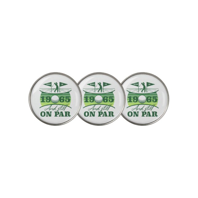 1965 60th Birthday Golf Humor Ball Marker (3 Up)
