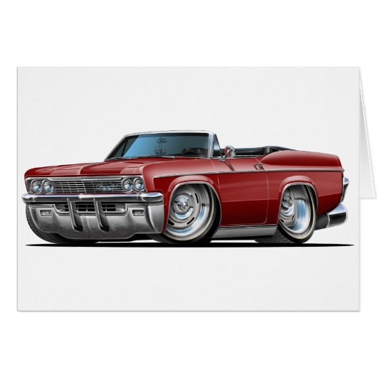 1965-66 Impala Maroon Convertible Cards (Front Horizontal)