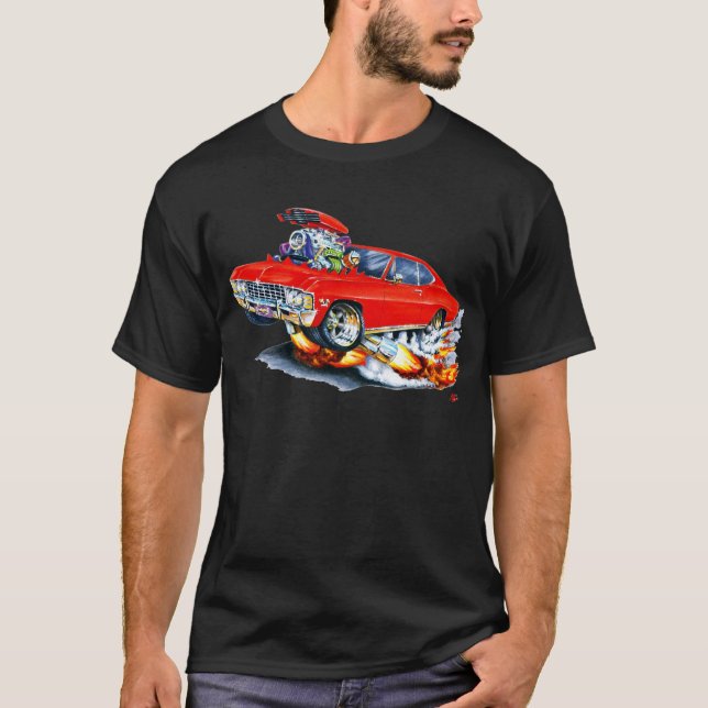 1965-66 Impala Red Car T-Shirt (Front)