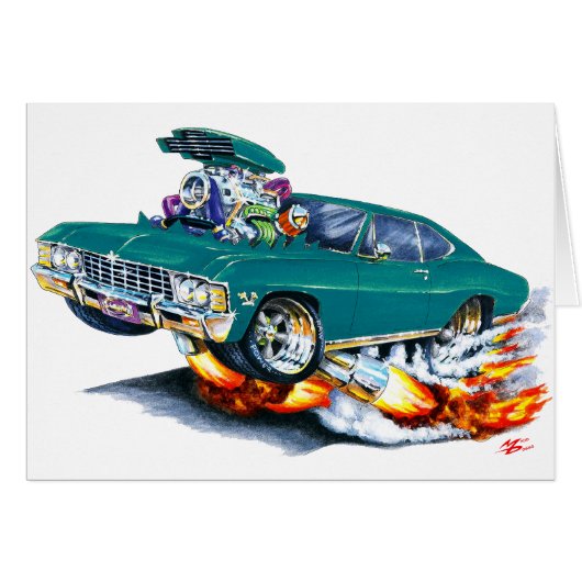 1965-66 Impala Teal Car Cards (Front Horizontal)
