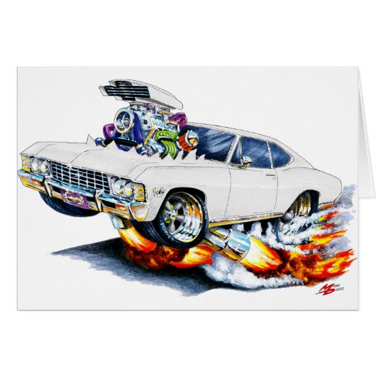 1965-66 Impala White Car Cards (Front Horizontal)