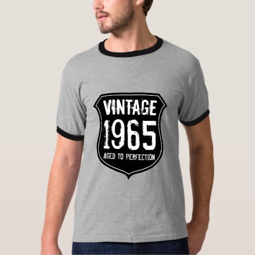 1965 Aged to perfection t shirt  50th Birthday