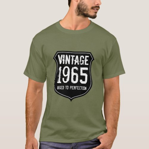 1965 aged to perfection  Vintage birth year shirt