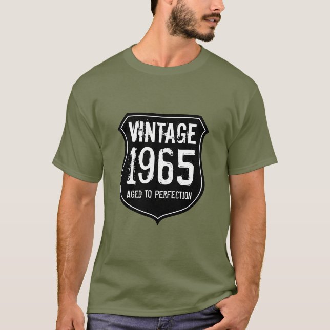 1965 aged to perfection | Vintage birth year shirt (Front)