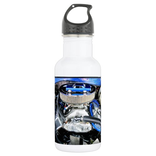 1965 Chevy Chevelle Blue Water Bottle