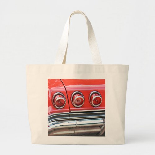 1965 Classic Car Taillights _ Tail Lights Large Tote Bag