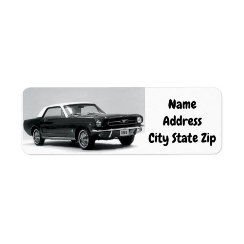 1965 CLASSIC MUSTANG ADDRESS LABEL