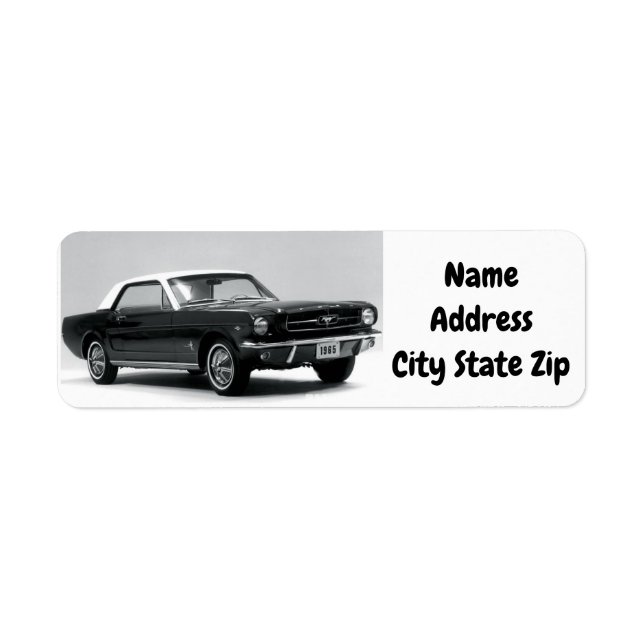 ***1965 CLASSIC MUSTANG*** ADDRESS LABEL (Front)