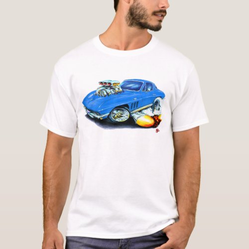 1965 Corvette Blue Car T_Shirt